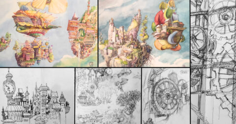 illustration d'une montagne imaginaire