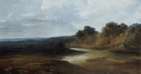 tableau à l'huile d'un chemin